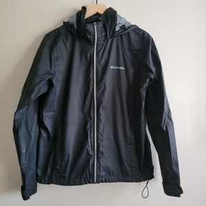 Columbia windbreaker jacket, L, Black